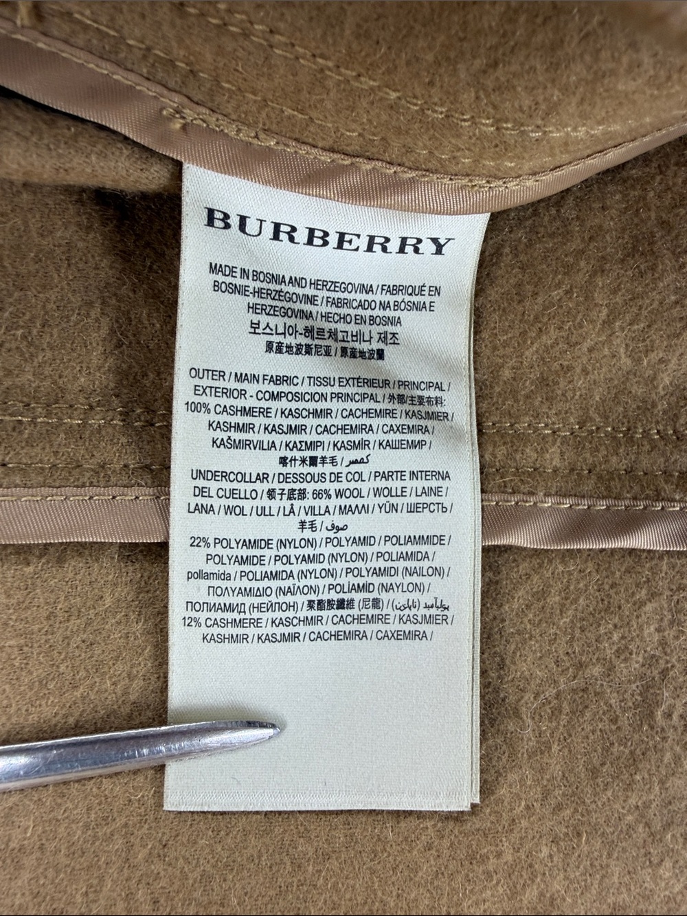Burberry The Sandringham Cashmere Double-Breasted Winter Trench Coat US 8/UK 10 - Picture 11 of 13